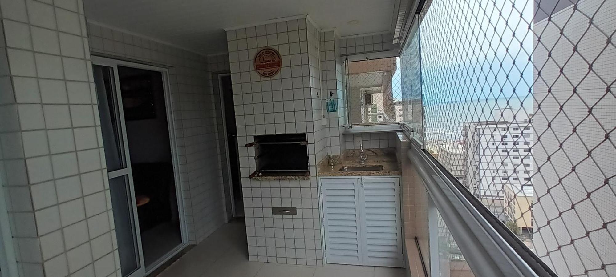 Apto Com Sacada Gourmet Vista Mar Praia Grande  Bagian luar foto