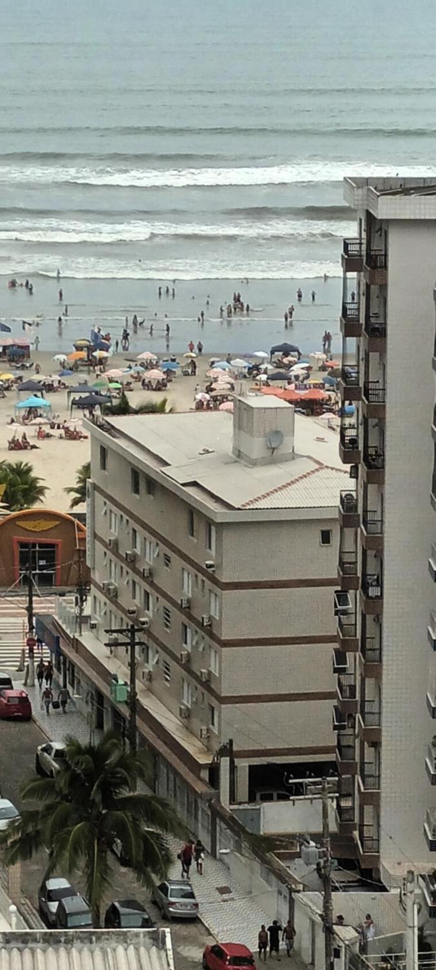Apto Com Sacada Gourmet Vista Mar Praia Grande  Bagian luar foto